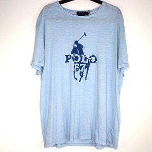 Polo Ralph Lauren Mens Large Big Pony Spell Out T-Shirt K666